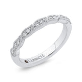 Round Diamond Wedding Band in 14K White Gold