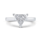 Round Diamond Engagement Ring in 14K White Gold