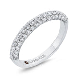 Round Diamond Half-Eternity Wedding Band in 14K White Gold
