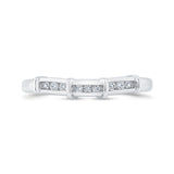 Round Diamond Wedding Band in 14K White Gold