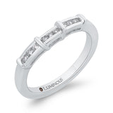 Round Diamond Wedding Band in 14K White Gold