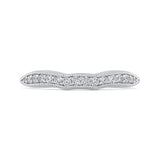 Round Diamond Wedding Band in 14K White Gold