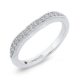 Round Diamond Wedding Band in 14K White Gold