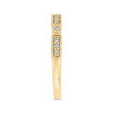 Round Diamond Half-Eternity Wedding Band in 14K Yellow Gold