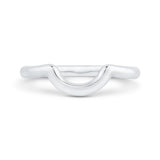 Plain Wedding Band in 14K White Gold