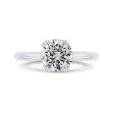 Solitaire Engagement Ring in 14K Two Tone Gold (Semi-Mount)