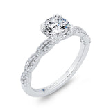 Diamond Engagement Ring in 14K White Gold (Semi-Mount)
