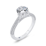 Diamond Engagement Ring in 14K White Gold (Semi-Mount)