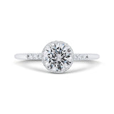 Euro Shank Diamond Engagement Ring in 14K White Gold (Semi-Mount)