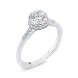 Euro Shank Diamond Engagement Ring in 14K White Gold (Semi-Mount)