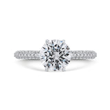 Diamond Engagement Ring in 14K White Gold (Semi-Mount)