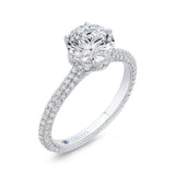 Diamond Engagement Ring in 14K White Gold (Semi-Mount)