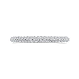 Round Diamond  Half-Eternity Wedding Band in 14K White Gold