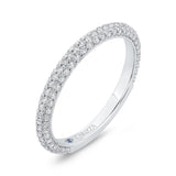 Round Diamond  Half-Eternity Wedding Band in 14K White Gold