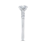 Euro Shank Diamond Engagement Ring in 14K White Gold (Semi-Mount)