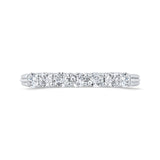 Euro Shank Round Diamond Wedding Band in 14K White Gold