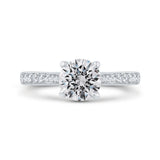 Euro Shank Diamond Engagement Ring in 14K White Gold (Semi-Mount)