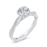 Diamond Engagement Ring in 14K White Gold (Semi-Mount)