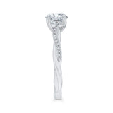 Diamond Engagement Ring in 14K White Gold (Semi-Mount)