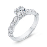 Diamond Engagement Ring in 14K White Gold (Semi-Mount)