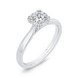 Solitaire Engagement Ring in 14K White Gold (Semi-Mount)
