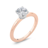 Diamond Engagement Ring in 14K Two Tone Gold (Semi-Mount)