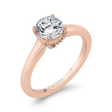 Diamond Engagement Ring in 14K Rose Gold (Semi-Mount)