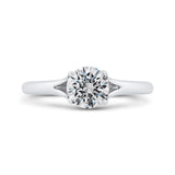 Solitaire Engagement Ring in 14K White Gold (Semi-Mount)
