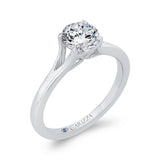 Solitaire Engagement Ring in 14K White Gold (Semi-Mount)