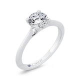Solitaire Engagement Ring in 14K White Gold (Semi-Mount)