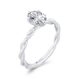 Solitaire Engagement Ring in 14K White Gold (Semi-Mount)