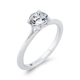 Solitaire Engagement Ring in 14K White Gold (Semi-Mount)