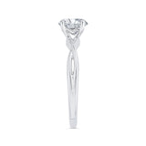 Solitaire Engagement Ring in 14K White Gold (Semi-Mount)