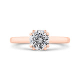 Solitaire Engagement Ring in 14K Rose Gold (Semi-Mount)