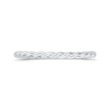 Plain Wedding Band in 14K White Gold