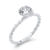 Solitaire Engagement Ring in 14K White Gold (Semi-Mount)