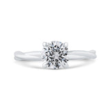 Solitaire Engagement Ring in 14K White Gold (Semi-Mount)
