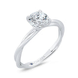 Solitaire Engagement Ring in 14K White Gold (Semi-Mount)