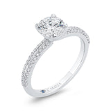 Diamond Engagement Ring in 14K White Gold (Semi-Mount)
