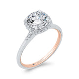 Diamond Engagement Ring in 14K Two Tone Gold (Semi-Mount)