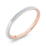 Diamond Wedding Band in 14K Two Tone Gold