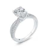 Diamond Engagement Ring in 14K White Gold (Semi-Mount)