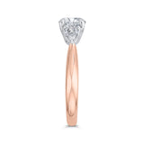 Diamond Three-Stone Engagement Ring in 14K Two Tone Gold (Semi-Mount)