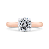 Round Diamond Solitaire Plus Engagement Ring in 14K Two Tone Gold (Semi-Mount)