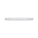 Plain Wedding Band with Milgrain 14K White Gold