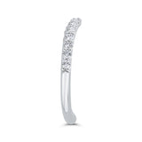 Half Run Diamond Wedding Band in 14K White Gold