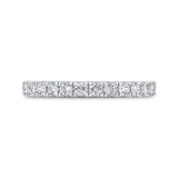 Half Run Diamond Wedding Band in 14K White Gold