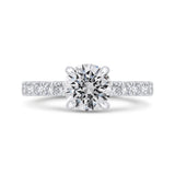 Round Diamond Solitaire Plus Engagement Ring  in 14K White Gold (Semi-Mount)