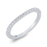 Half Run Diamond Wedding Band in 14K White Gold