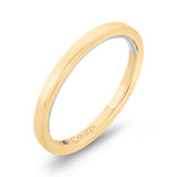 Plain Wedding Band in 14K Two Tone Gold